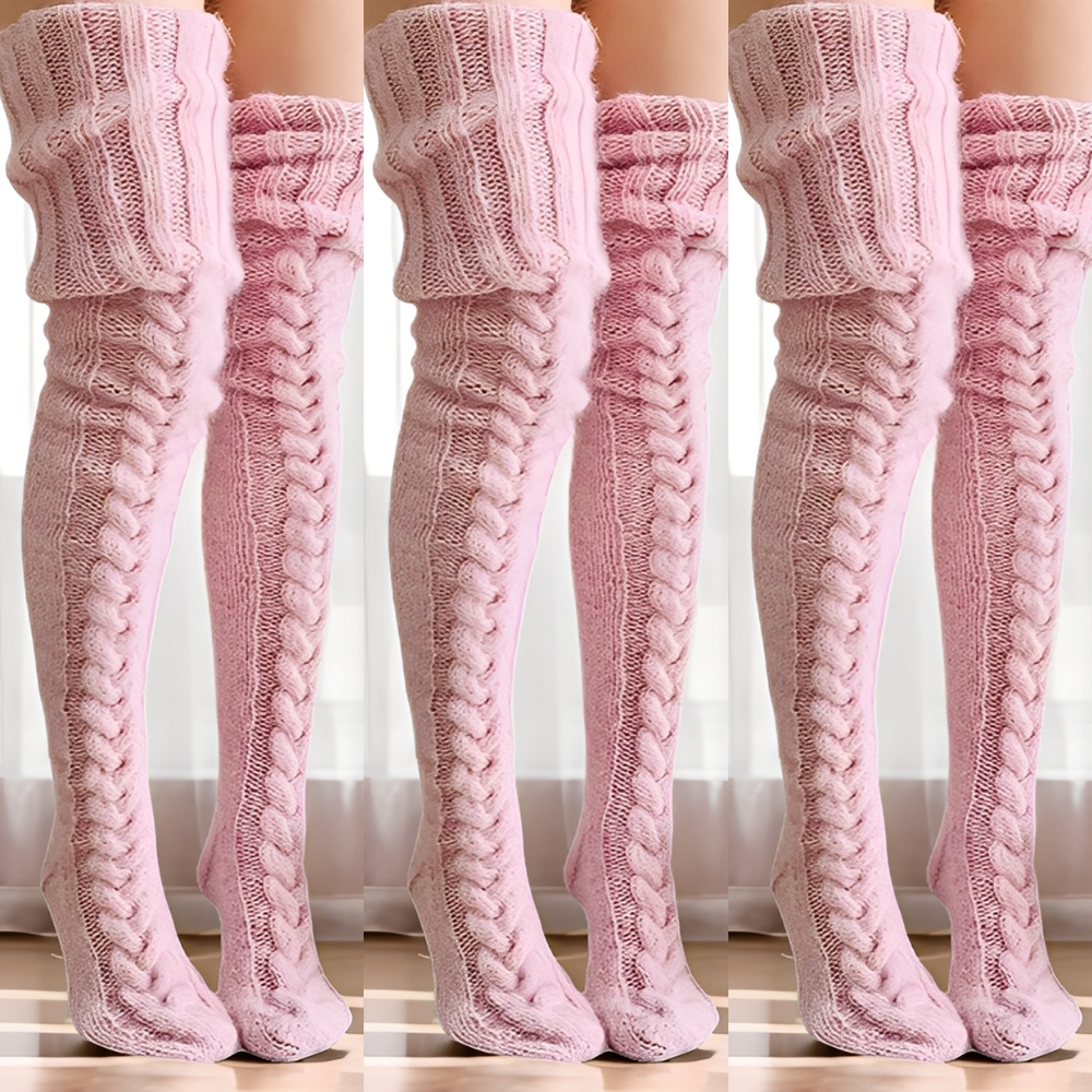 Hailee - Kuschelig warme, gestrickte Overknee-Socken für Frauen