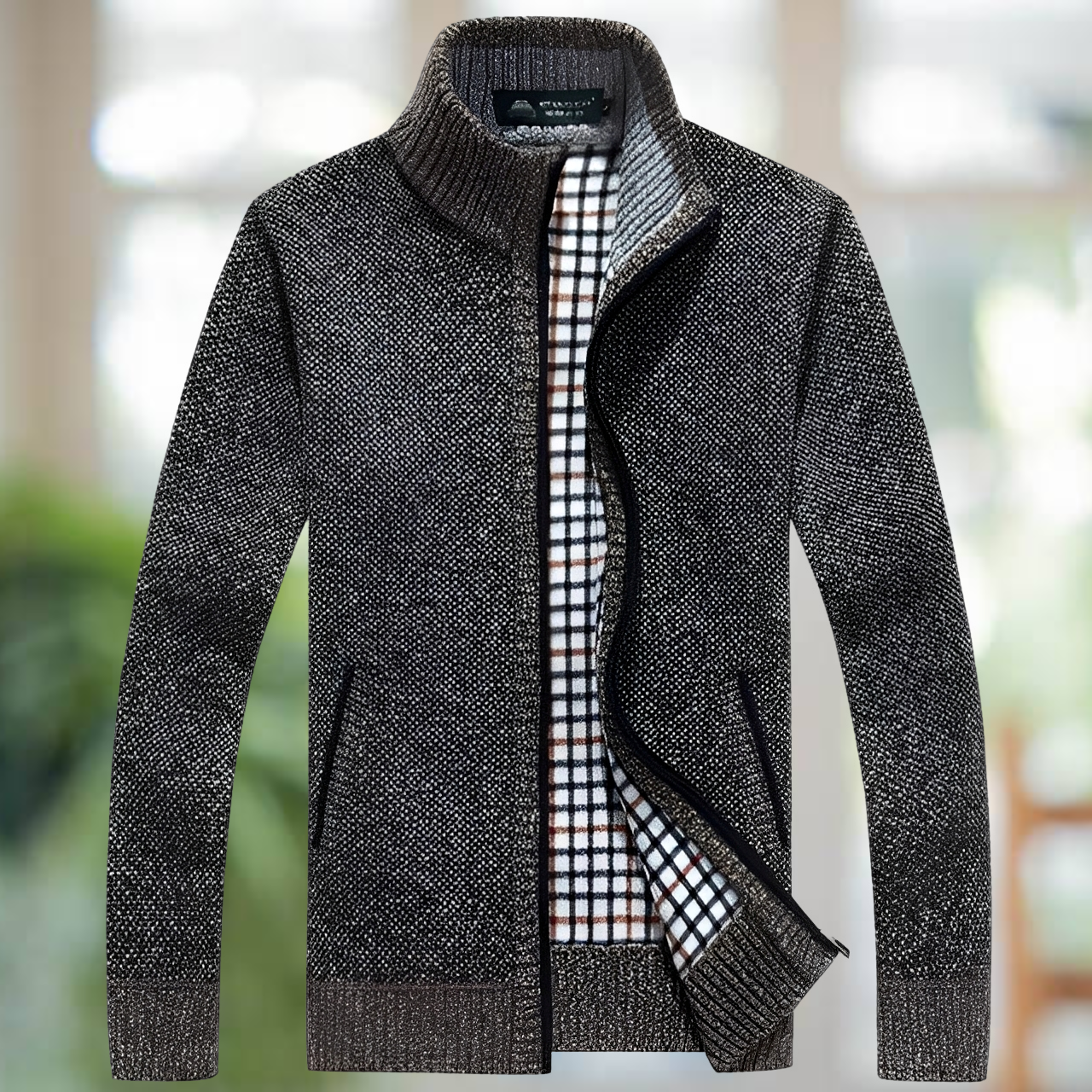 Iker – Gefütterte Herren-Strickjacke