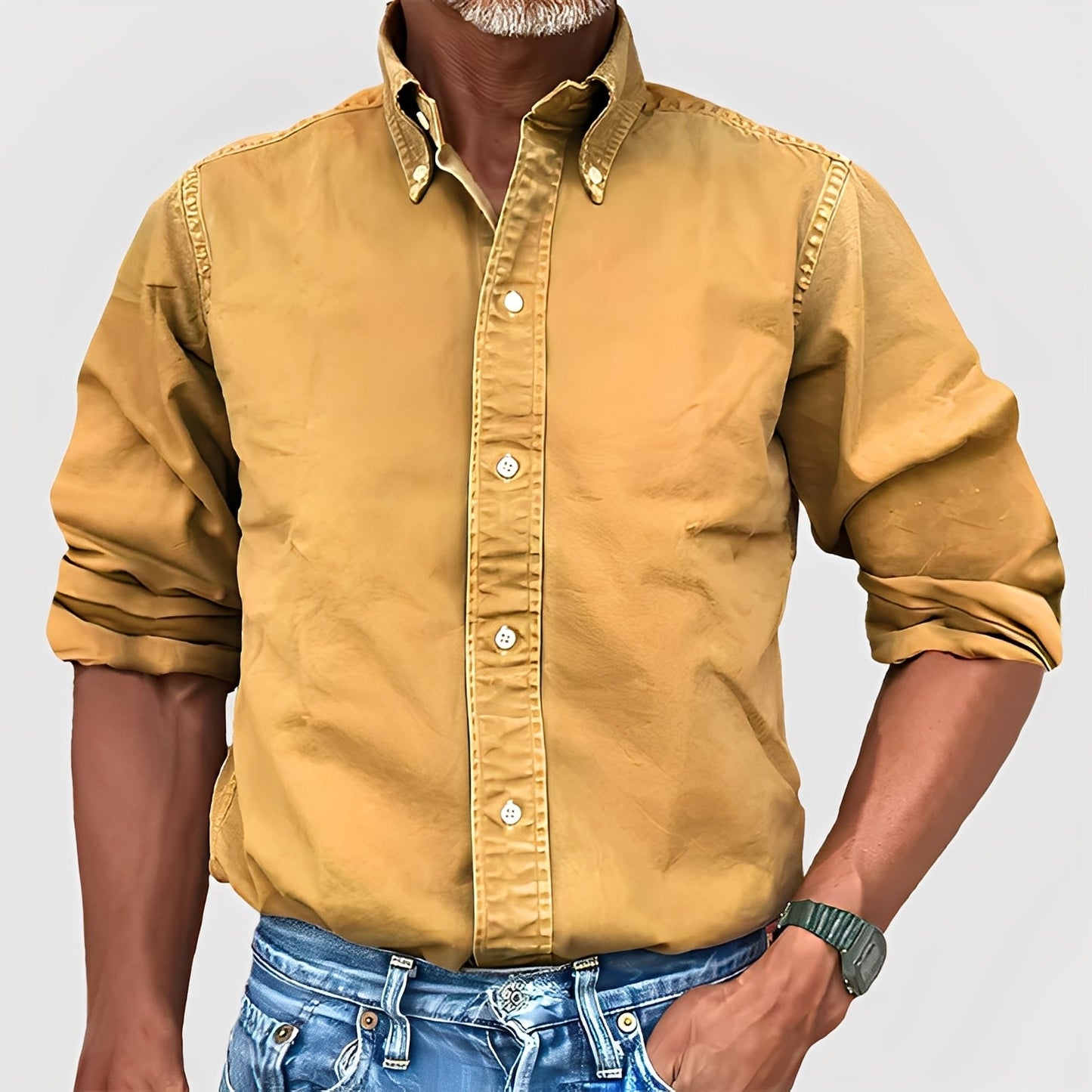 Micheal - Komfortables Herren-Freizeithemd mit langen Ärmeln