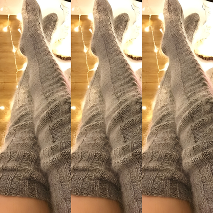 Hailee - Kuschelig warme, gestrickte Overknee-Socken für Frauen