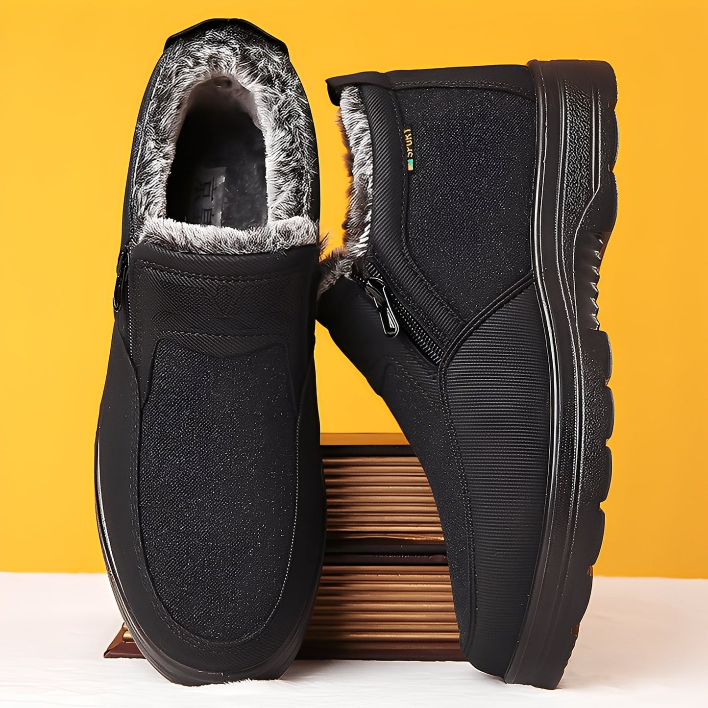 Konnor - Moderne Herren-Winterstiefel mit Fleece-Futter