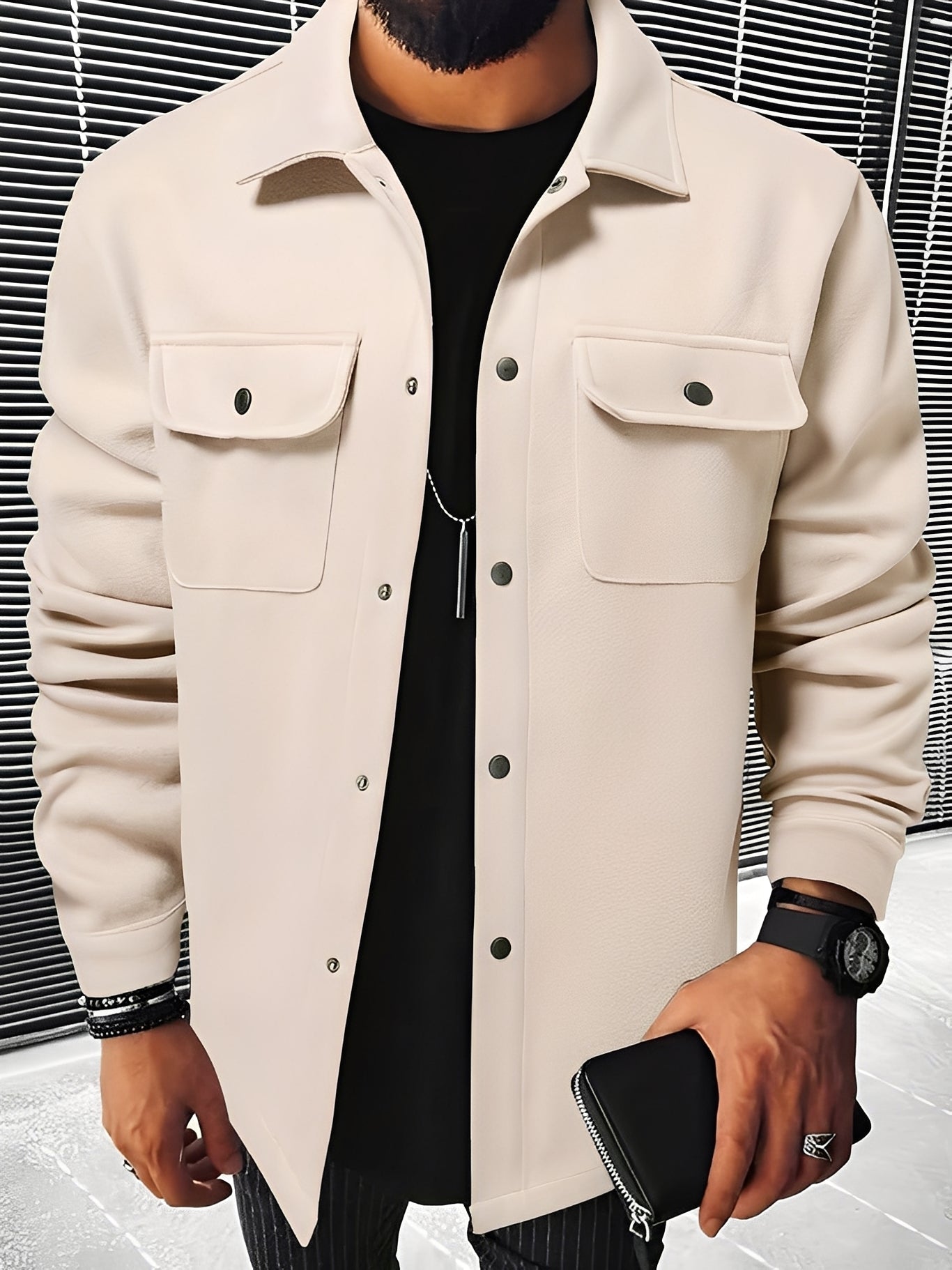 Clinton - Herrenjacke mit modernem Kragen und Taschen