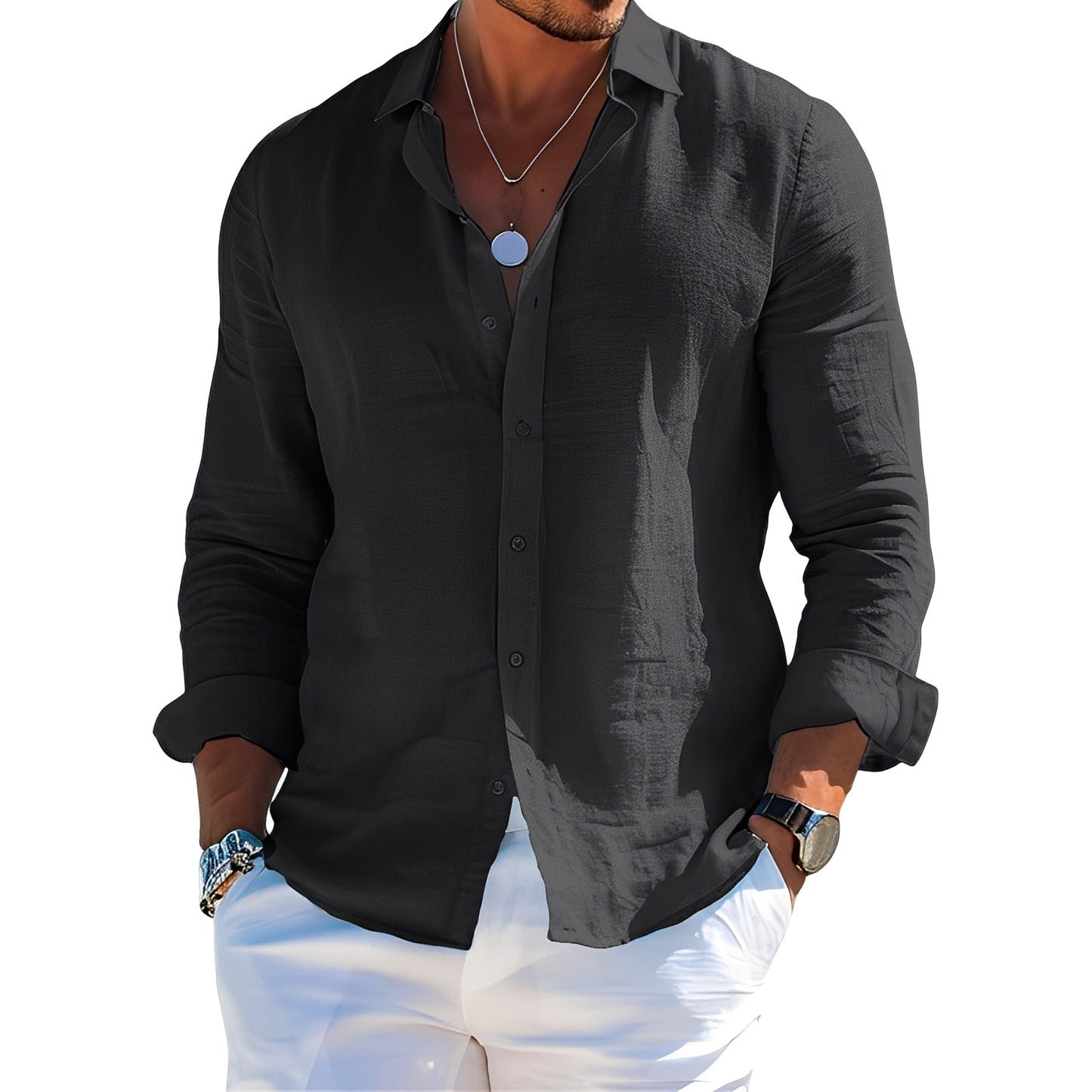 Félicien - Klassische Langarm-Polos für Herren