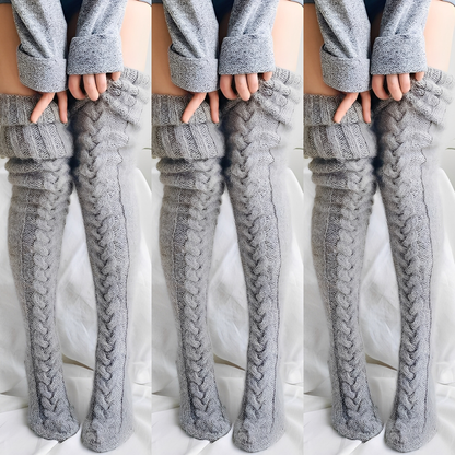 Hailee - Kuschelig warme, gestrickte Overknee-Socken für Frauen