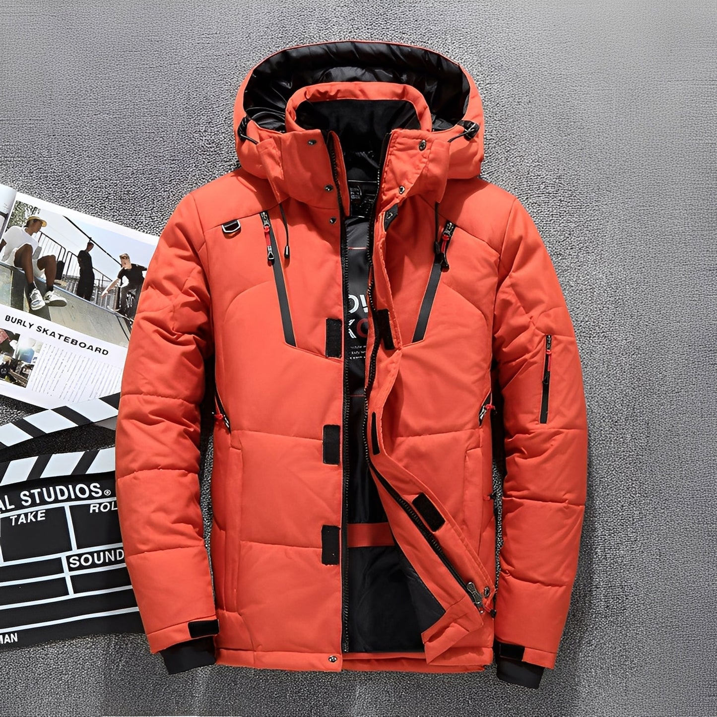 Damian - Moderne Herren-Kapuzenjacke mit vielen Taschen