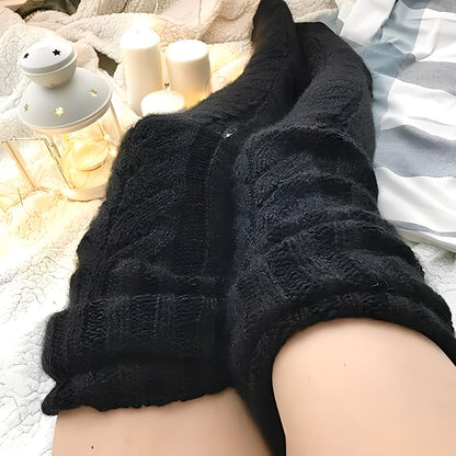 Hailee - Kuschelig warme, gestrickte Overknee-Socken für Frauen