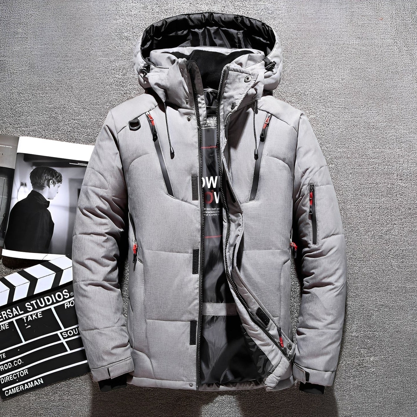 Damian - Moderne Herren-Kapuzenjacke mit vielen Taschen