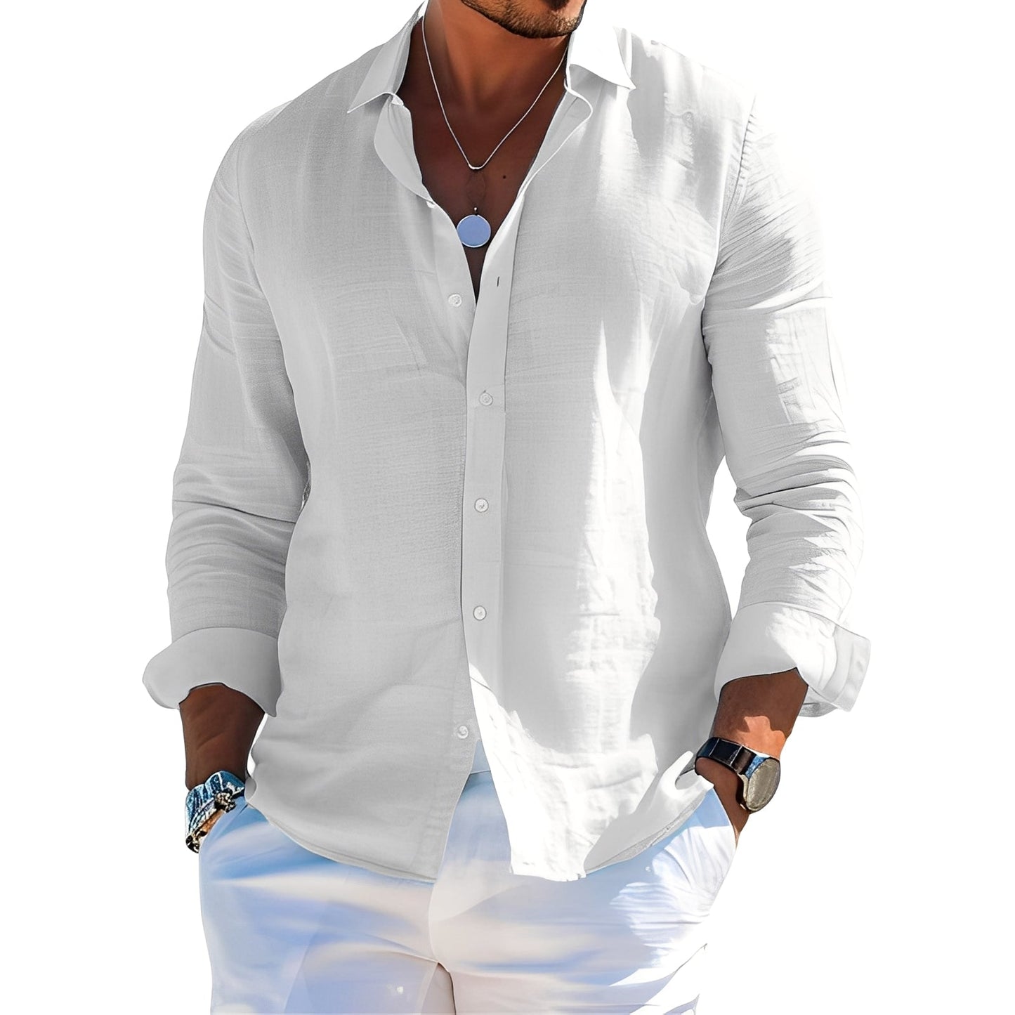 Félicien - Klassische Langarm-Polos für Herren