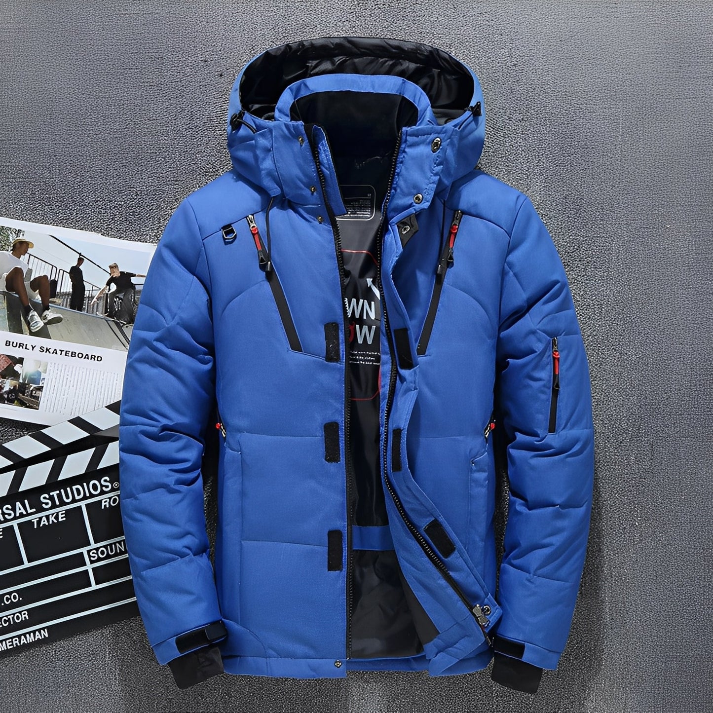 Damian - Moderne Herren-Kapuzenjacke mit vielen Taschen