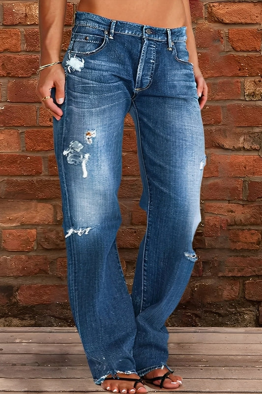 Demetria - Klassische Damenjeans mit tiefem Bund