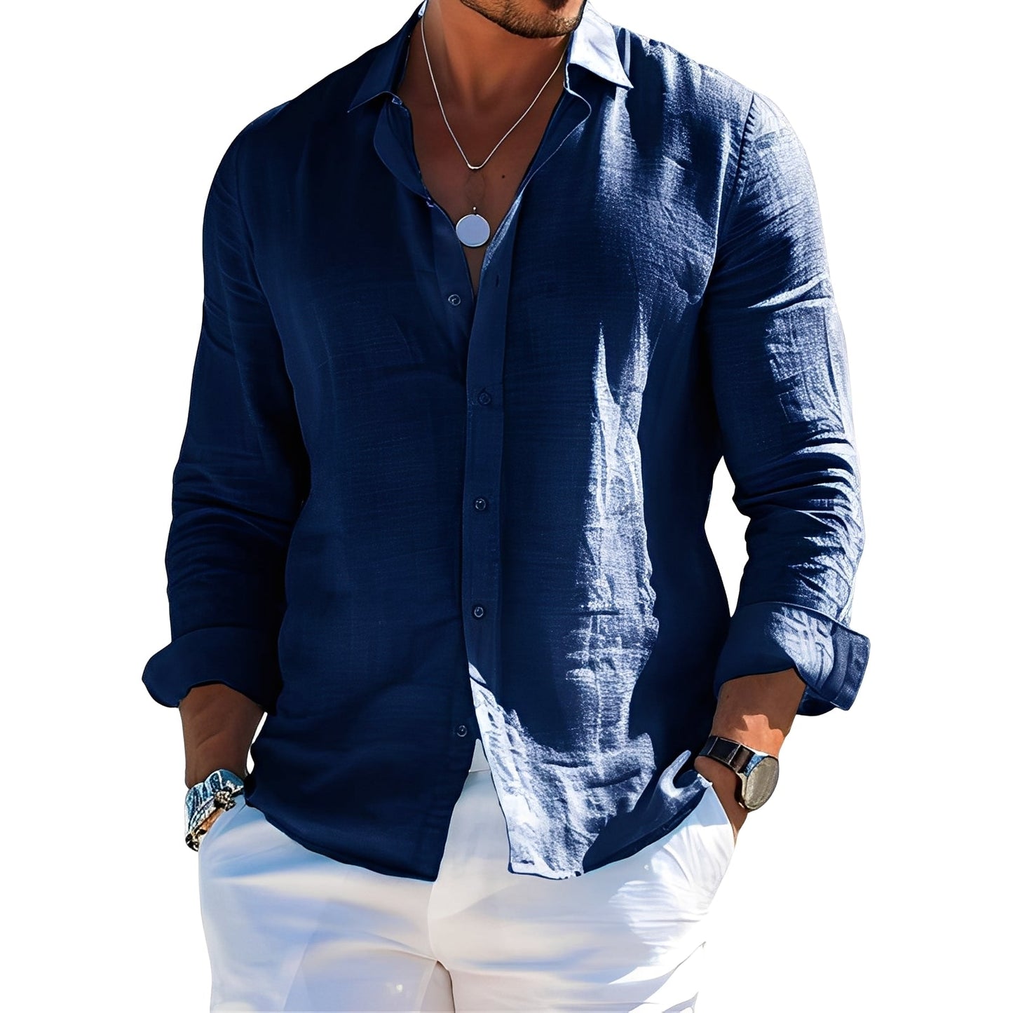 Félicien - Klassische Langarm-Polos für Herren