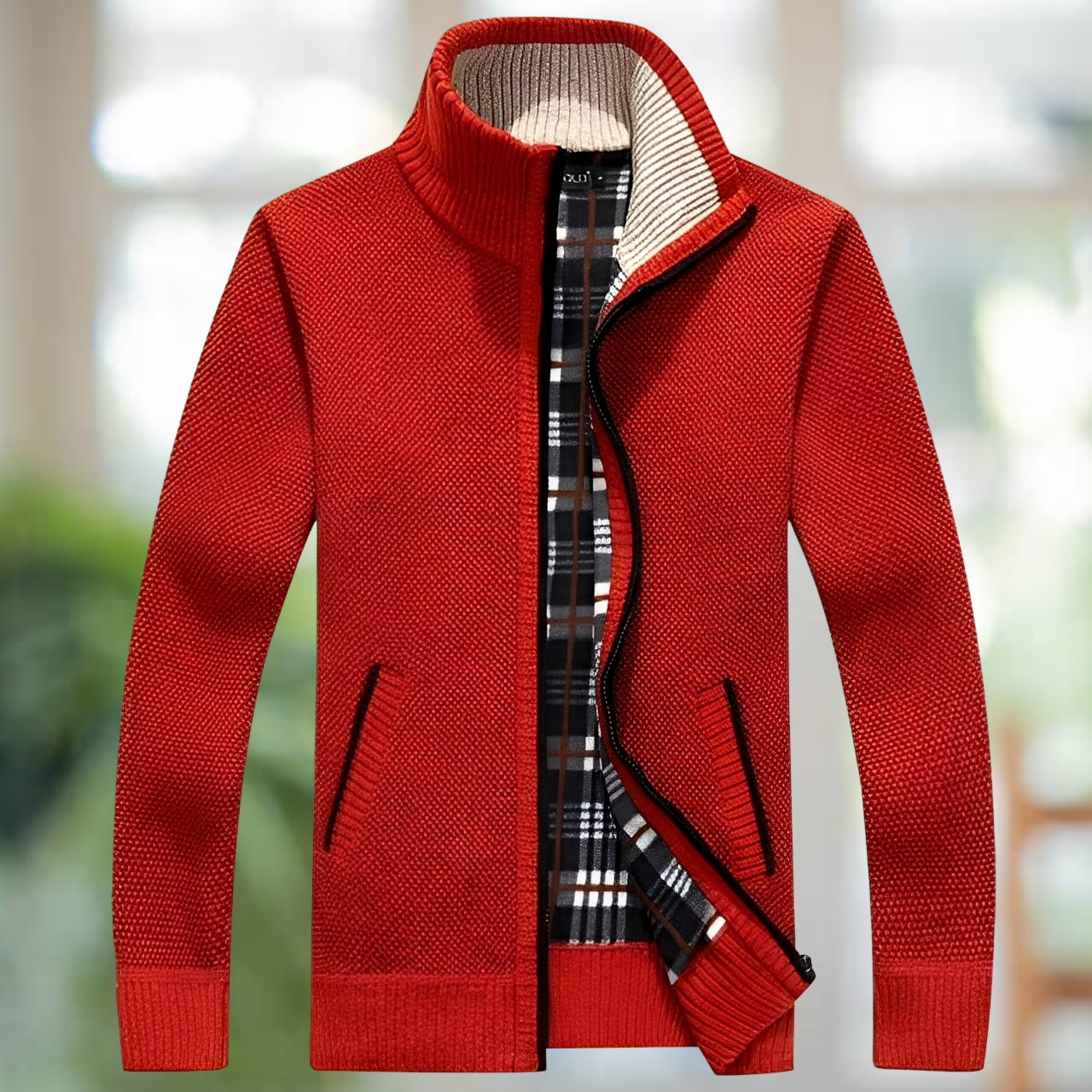 Iker – Gefütterte Herren-Strickjacke