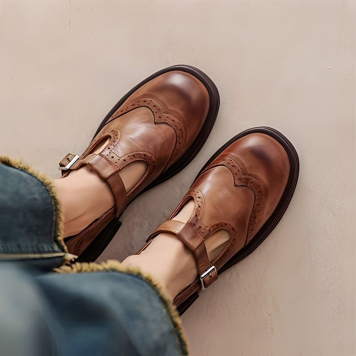 Marley - Elegante flache Damenschuhe aus Leder